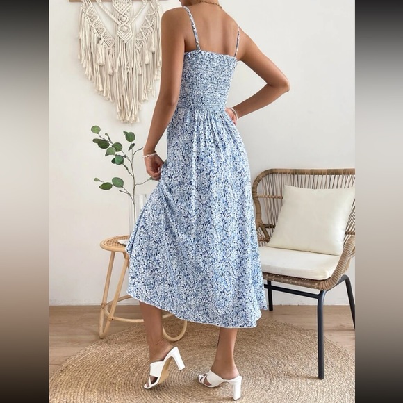 Boho floral print wrap hem cami dress - Picture 6 of 16